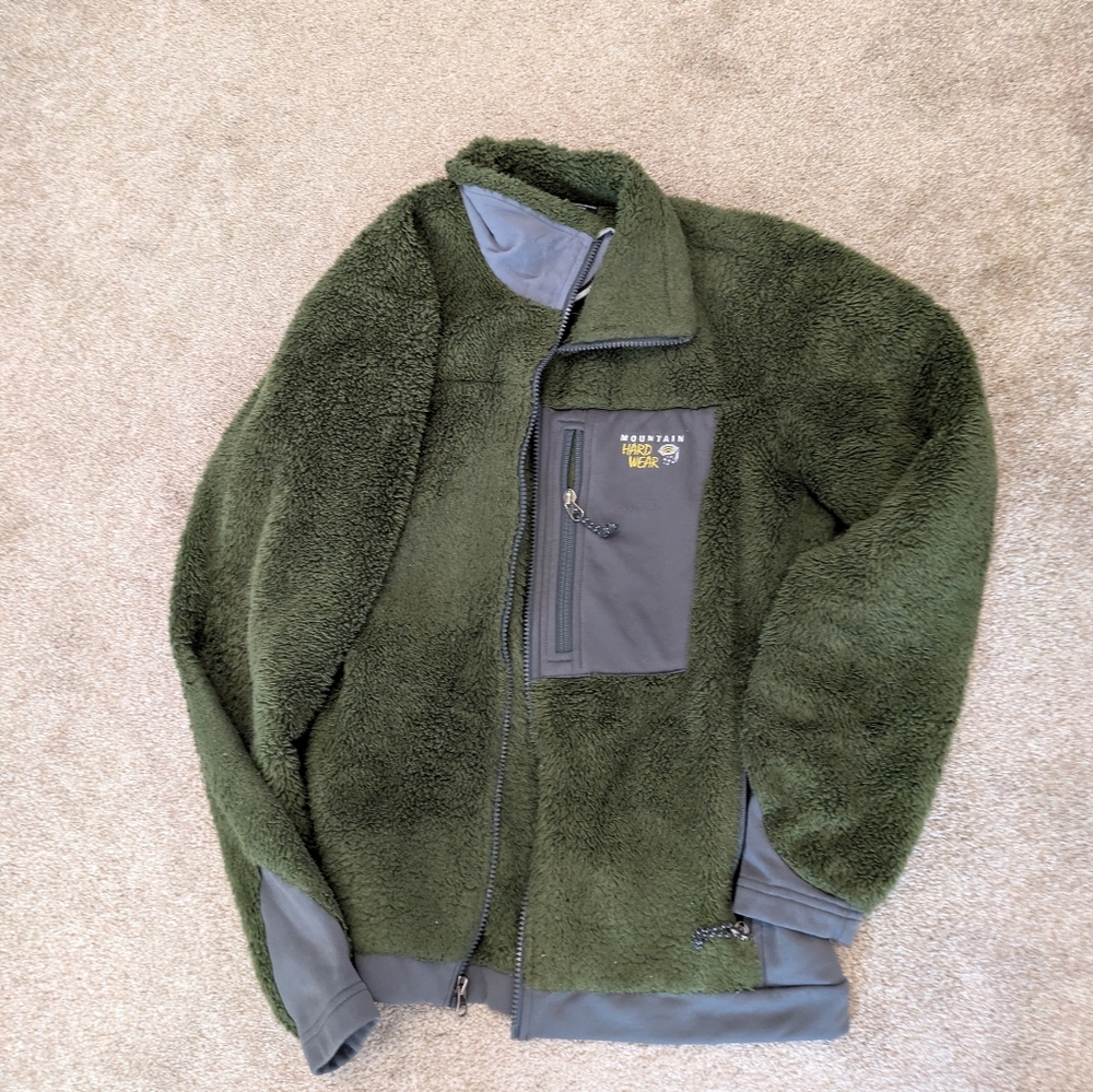 Mountain Hardwear Men's Olive Fleece Synchilla Jacket